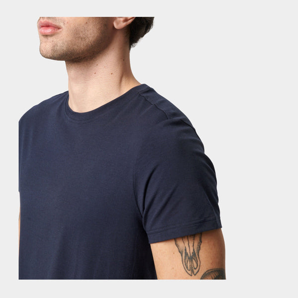 Navy crew neck bambu T-shirt