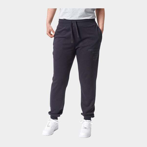 Mörkgrå bambu sweatpants med logga