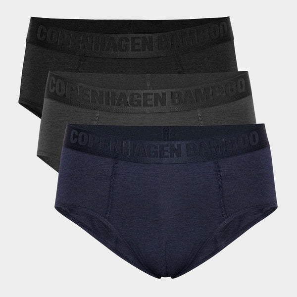 Bambu kalsonger - 3-pack svart - navy - grå