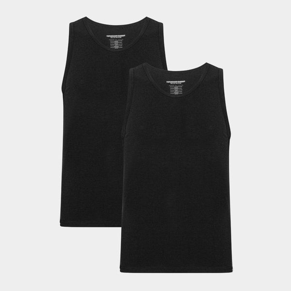 Svarta bambu tank tops - 2-pack