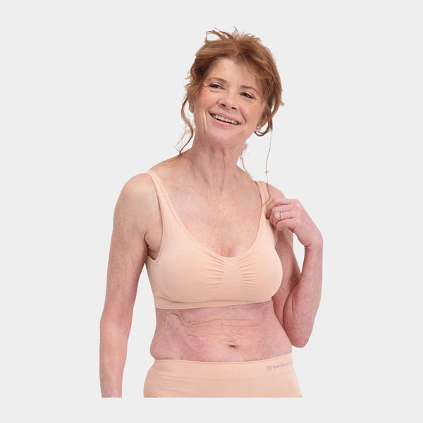 Fleur bambu vadderad bh utan bygel - rose nude