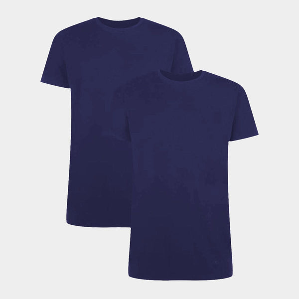 Ruben bambu crew neck T-shirt - 2-pack navy