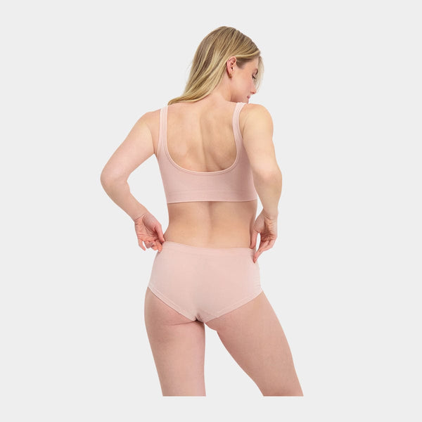 Sophie bambu hipsters med smal resår - 2-pack rose nude