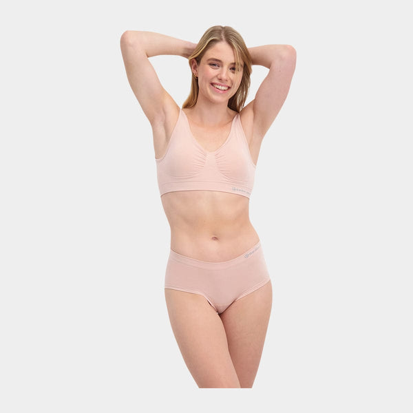 Sophie bambu hipsters med smal resår - 2-pack rose nude