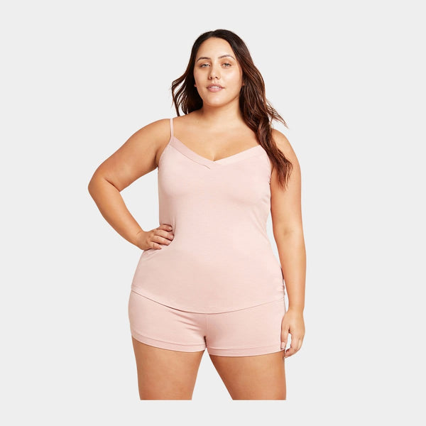 Rosa bambu pyjamas linne Boody