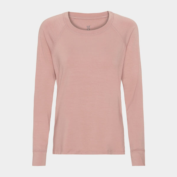 Rosa långärmad raglan bambu pyjamas tröja Boody