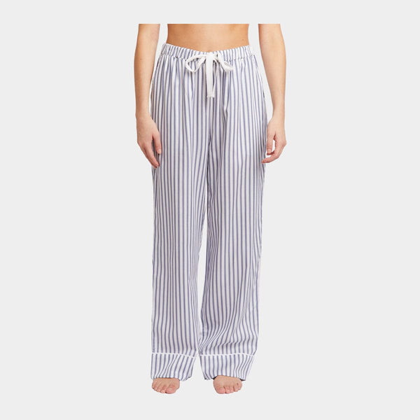 Nicola bambu pyjamasbyxor - blå vita ränder