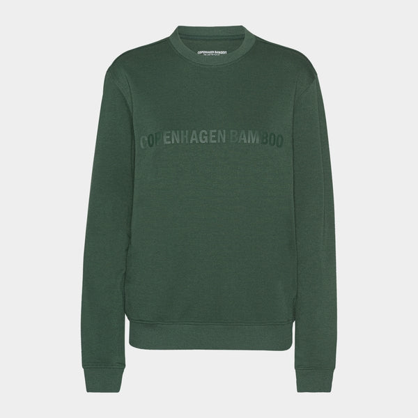 Grön bambu sweatshirt med logga