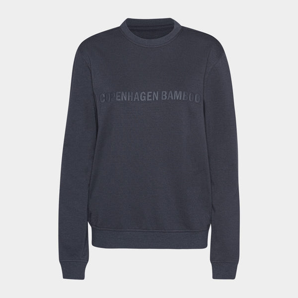 Mörkgrå bambu sweatshirt med logga