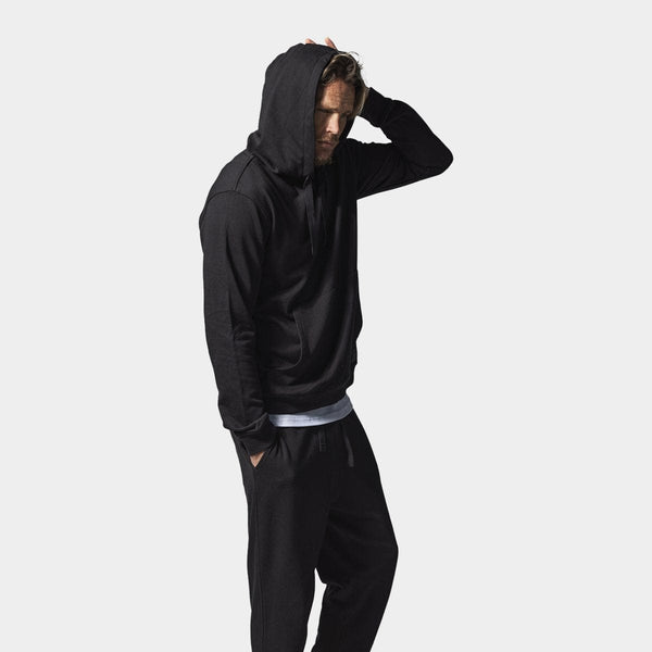 Svart bambu hoodie Resteröds