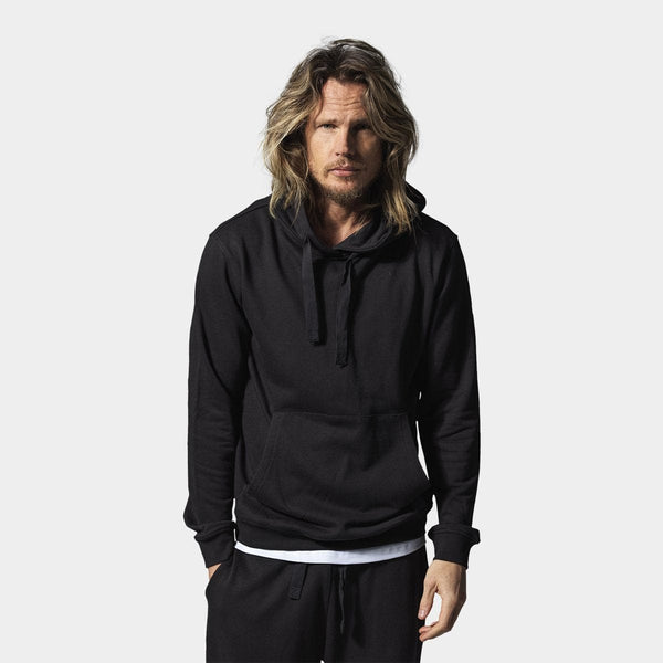 Svart bambu hoodie Resteröds