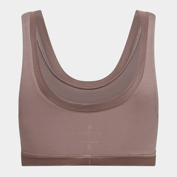 Taupe bambu BH-topp med feminina detaljer