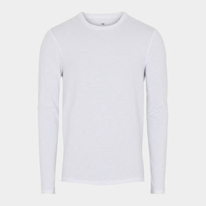 Vit långärmad crew neck bambu T-shirt JBS of Denmark