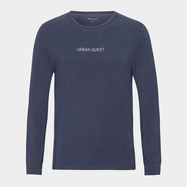 Långärmad navy bambu T-shirt