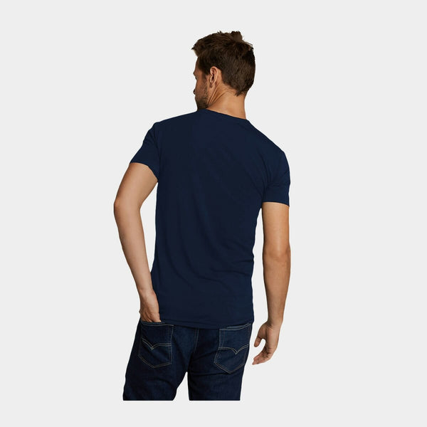 Velo bambu v-ringade T-shirts - 2 pack navy Bamboo Basics