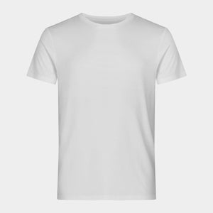 Vit bambu crew neck T-shirt Resteröds