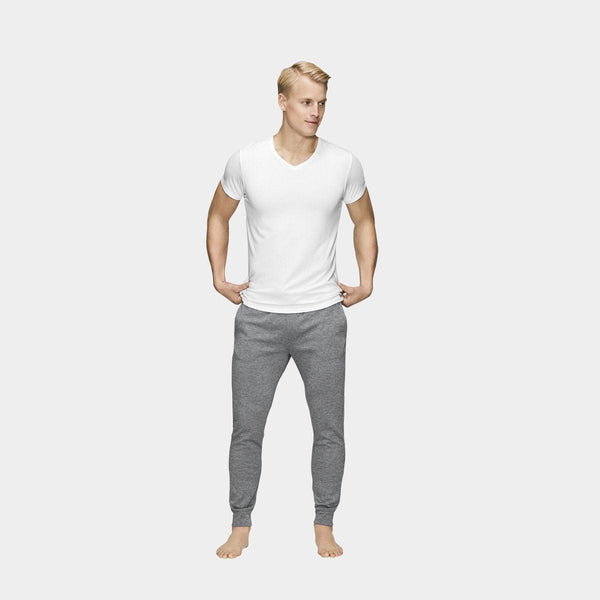 Vit v-ringade bambu T-shirt JBS of Denmark